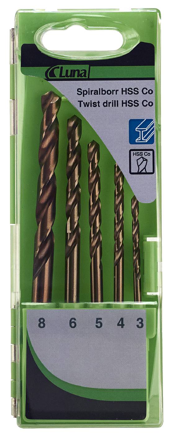 Cobalt twist drill set Luna