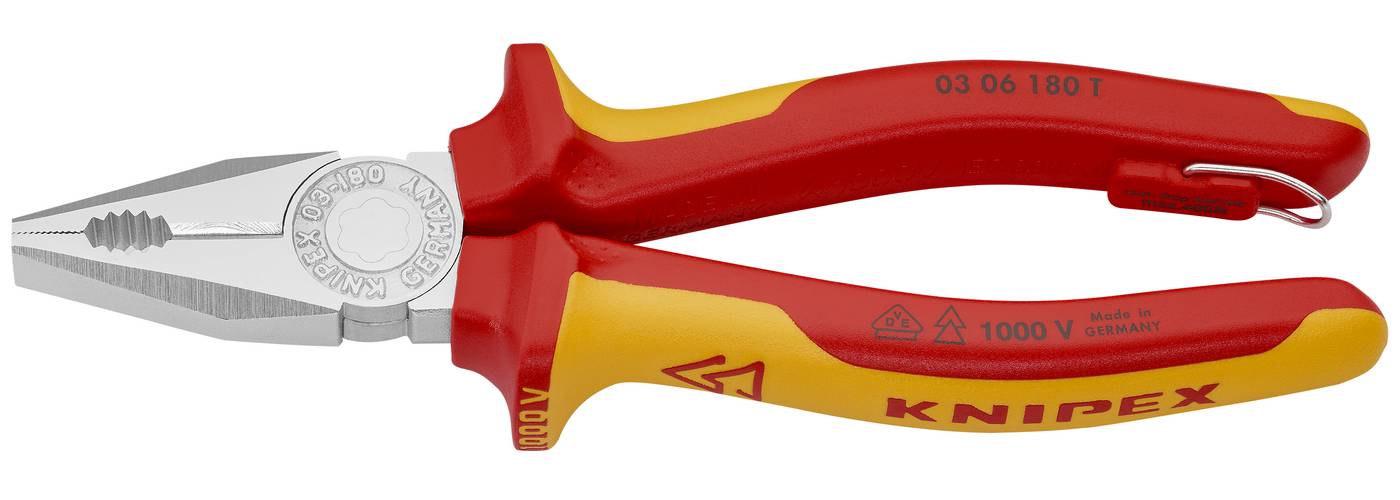 Combination pliers 1000 volt. Knipex 03 06 180 T