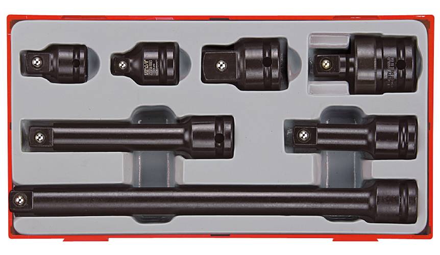 13 delars Krafthylsverktygssats med 1/2" fyrkantsfäste Teng Tools TT9207A