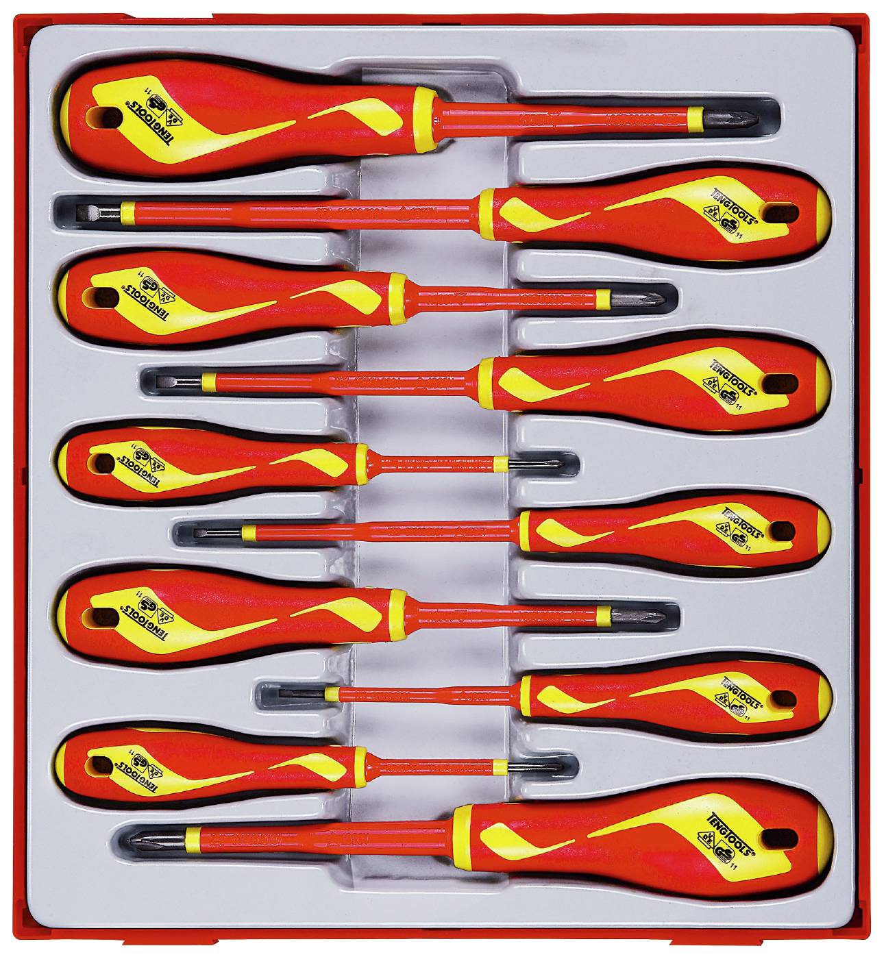 10 pc Screwdriver set 1000 volt Teng Tools TTDV910N