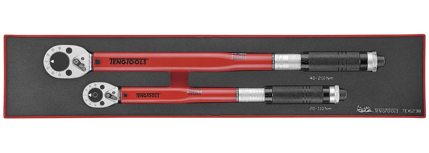2 piece Torque wrench set. Teng Tools TEX1238