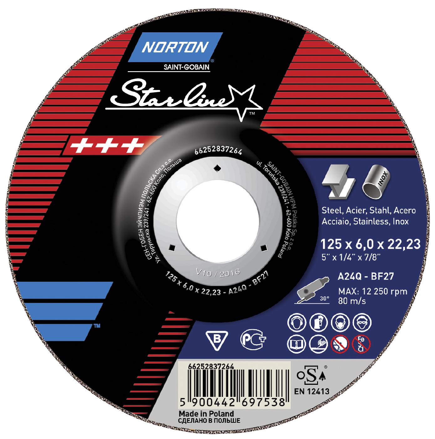 Depressed centre wheel Norton Starline