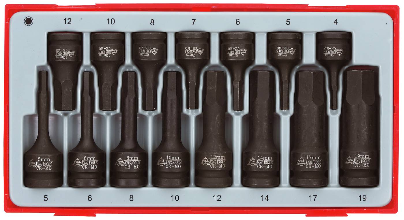 15 pc Impact hex socket bits set Teng Tools TT9015HX