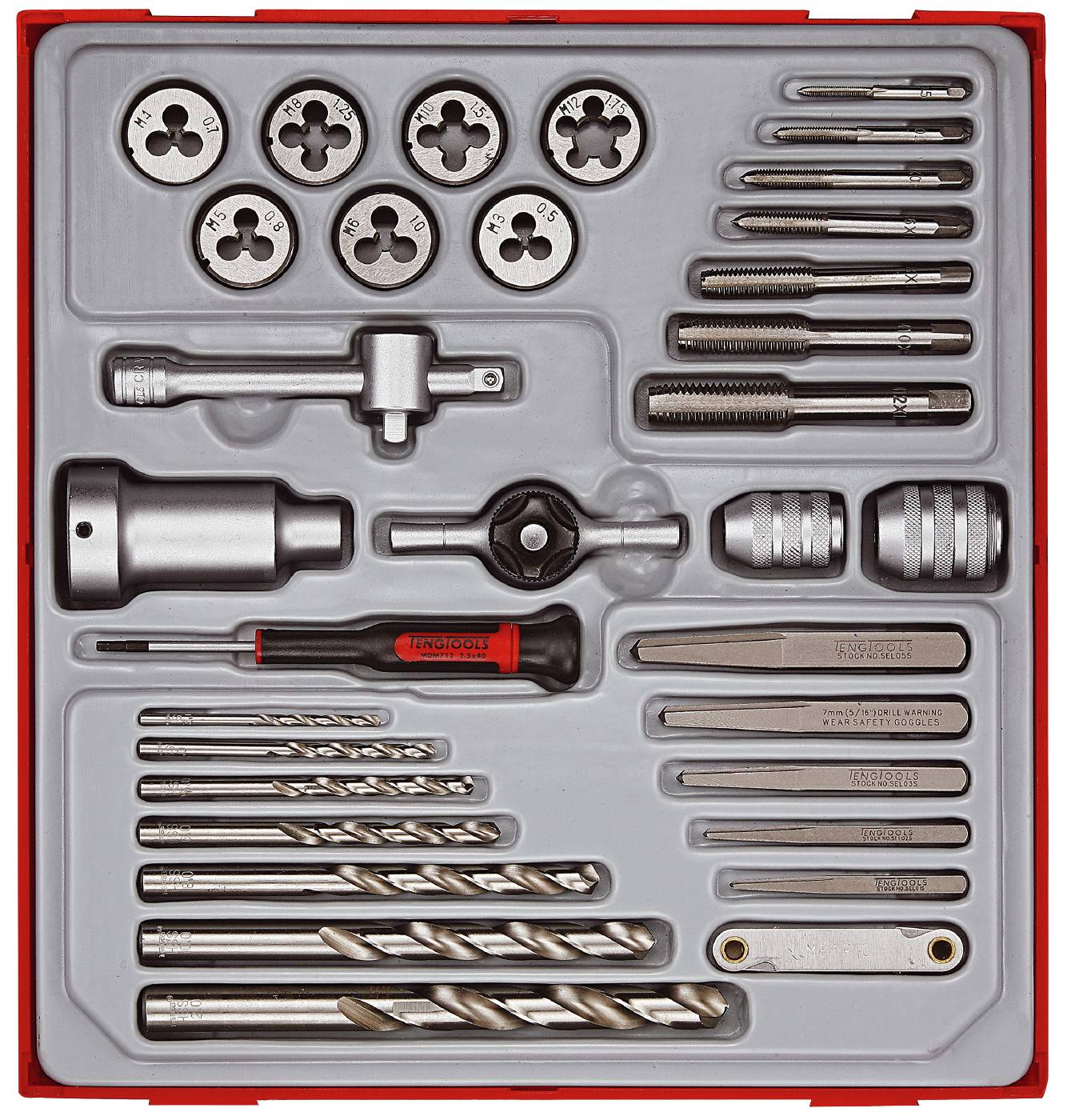 34 pc Tap and die set Teng Tools TTDTD34