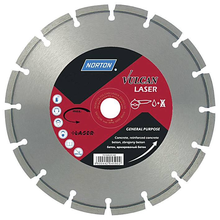 Diamond cut-off blade 350×20/350×25.4 Norton Vulcan Laser