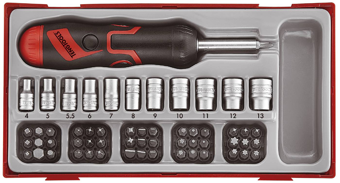64 piece Set of bit ratchet screwdrivers Teng Tools TTMDRT64