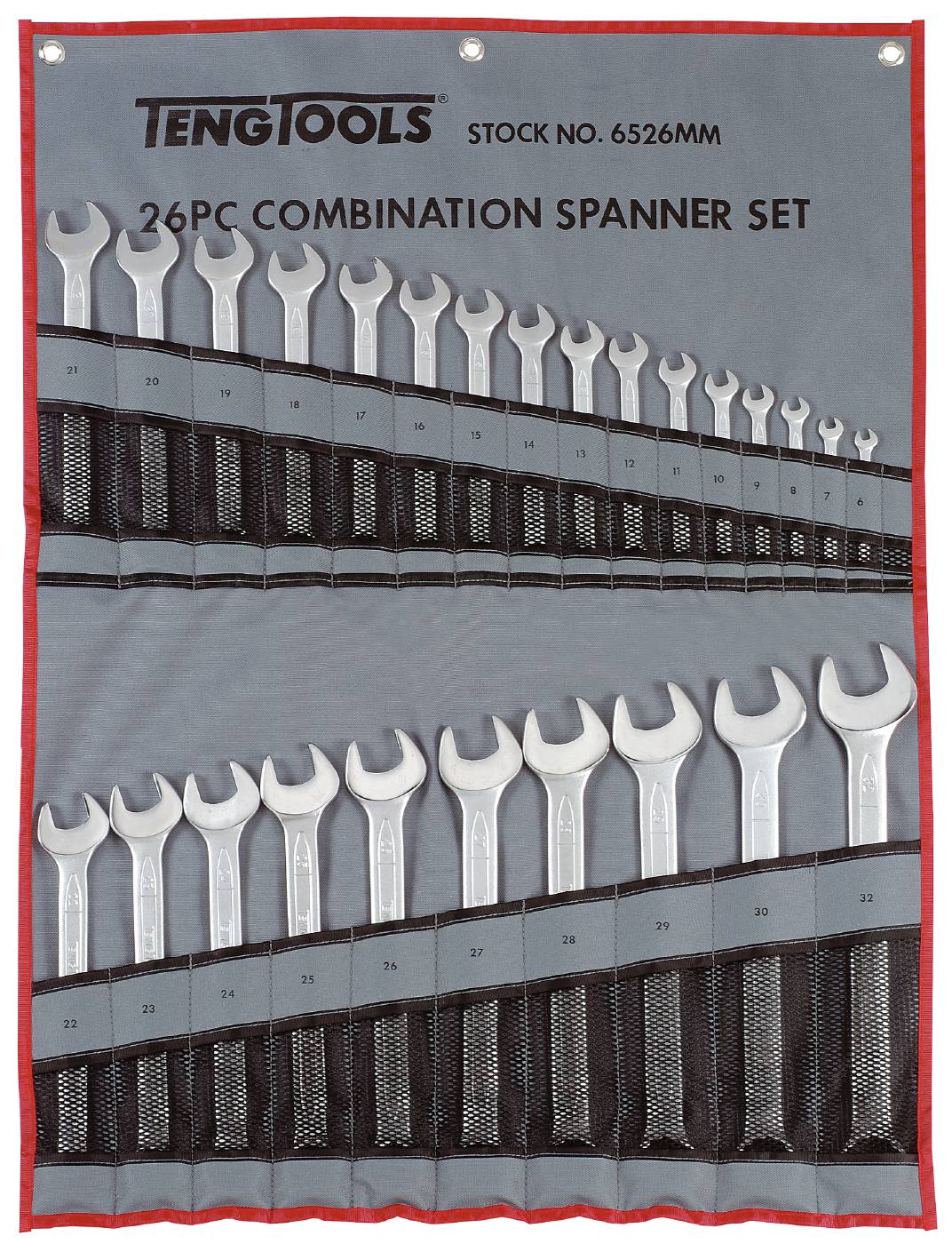 Combination spanner set Teng Tools 6526MM