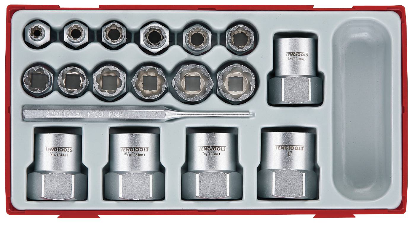18 pc Stud extractor set Teng Tools TTBE18