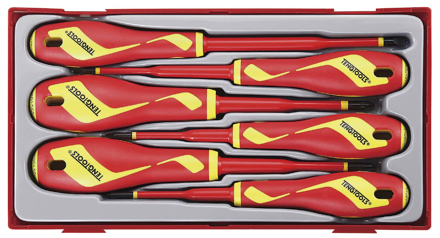 6 piece Screwdriver set for 1000 Volt Teng Tools TTV706N