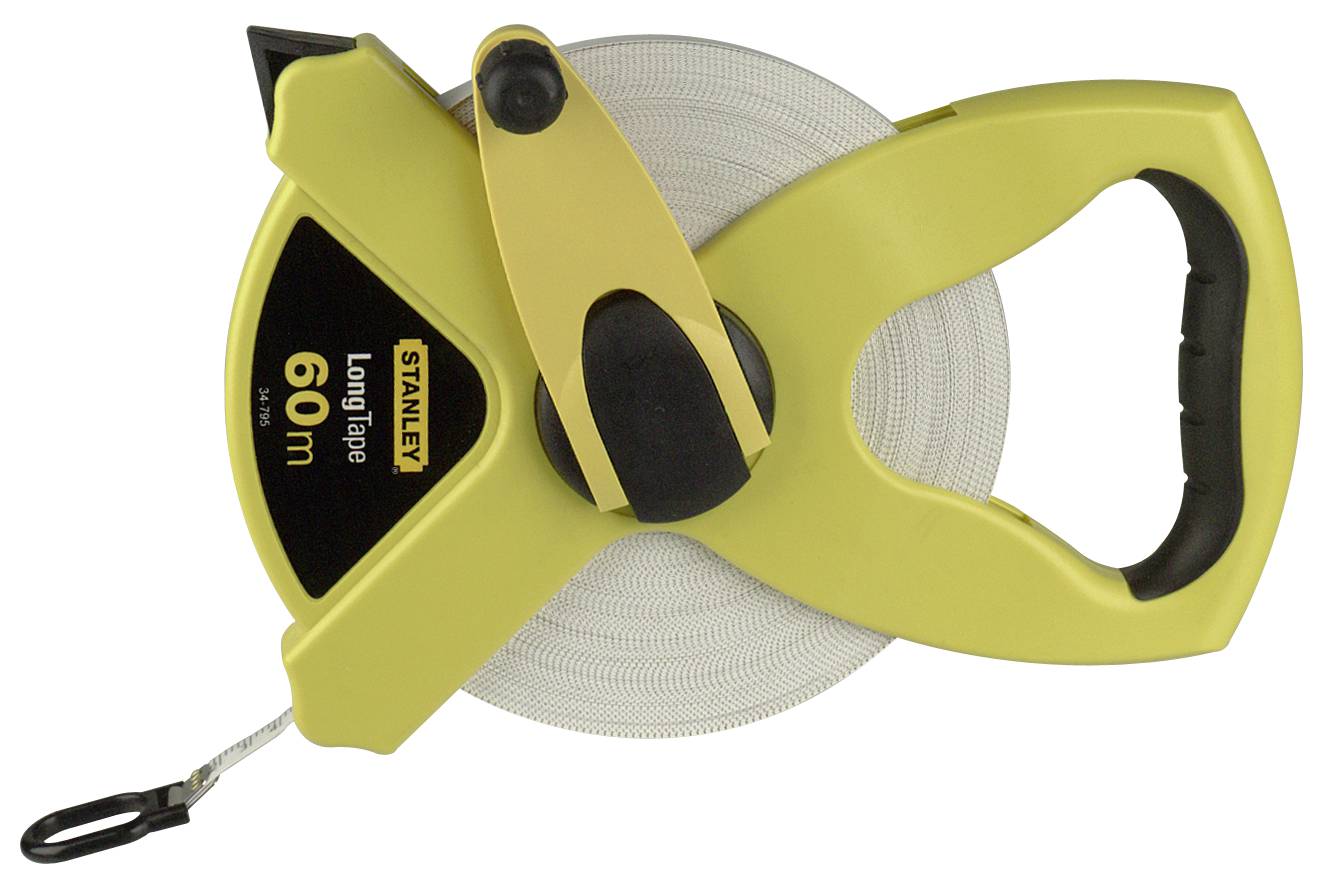Glass fibre measuring tape in frame Stanley