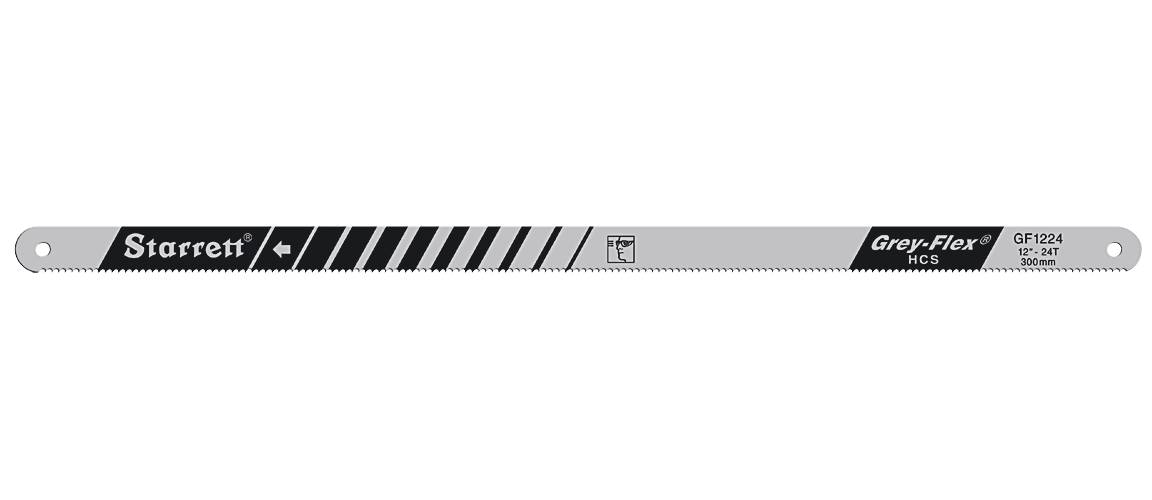 Low alloy steel hacksaw blade. Starrett Greyflex
