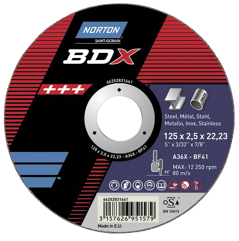 Cut-off wheel for angle grinders Norton BDX