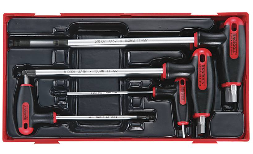 7 pc Hex keys in set Teng Tools TTHEX7 / TTHEX7AF