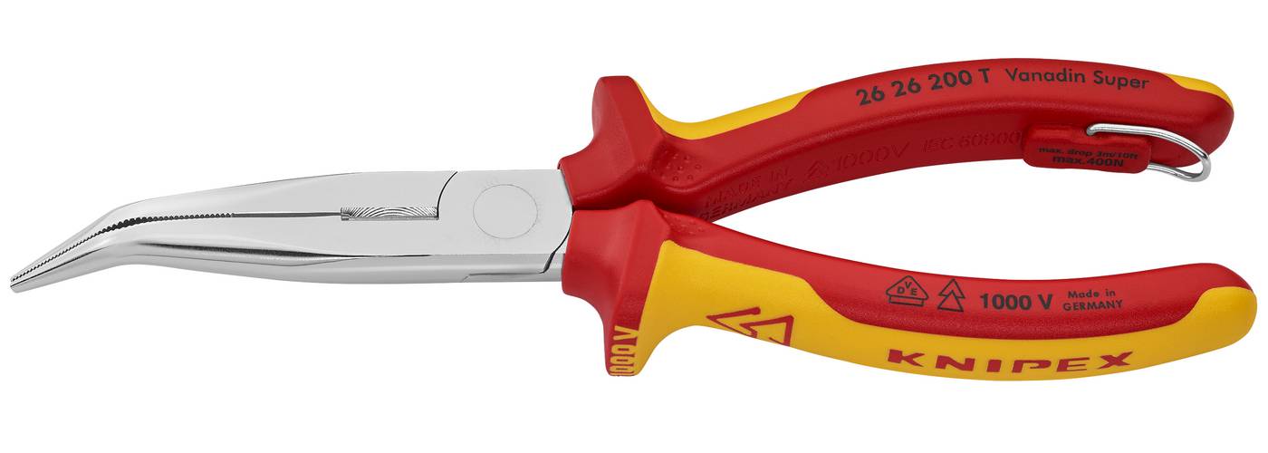 Flat nose pliers with side cutters 1000 volt. Knipex 26 26 200 T
