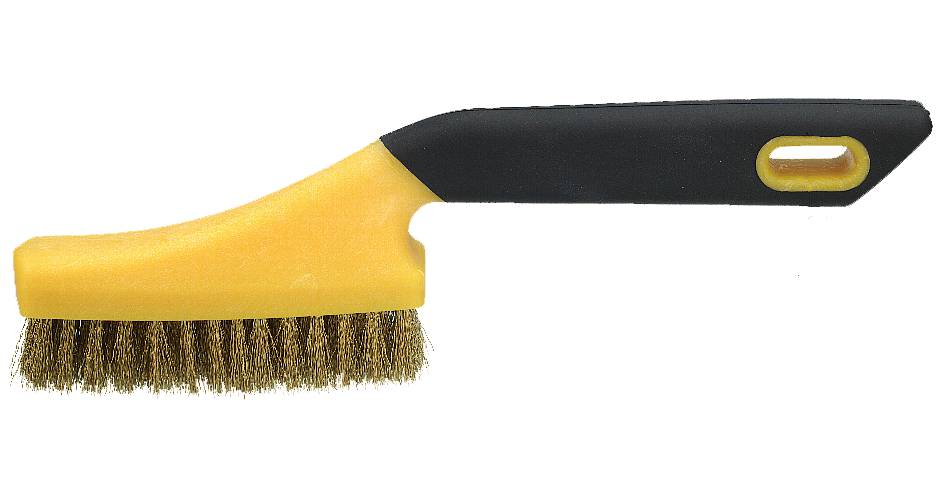 Scratch brush, brass wire ergonomic Osborn